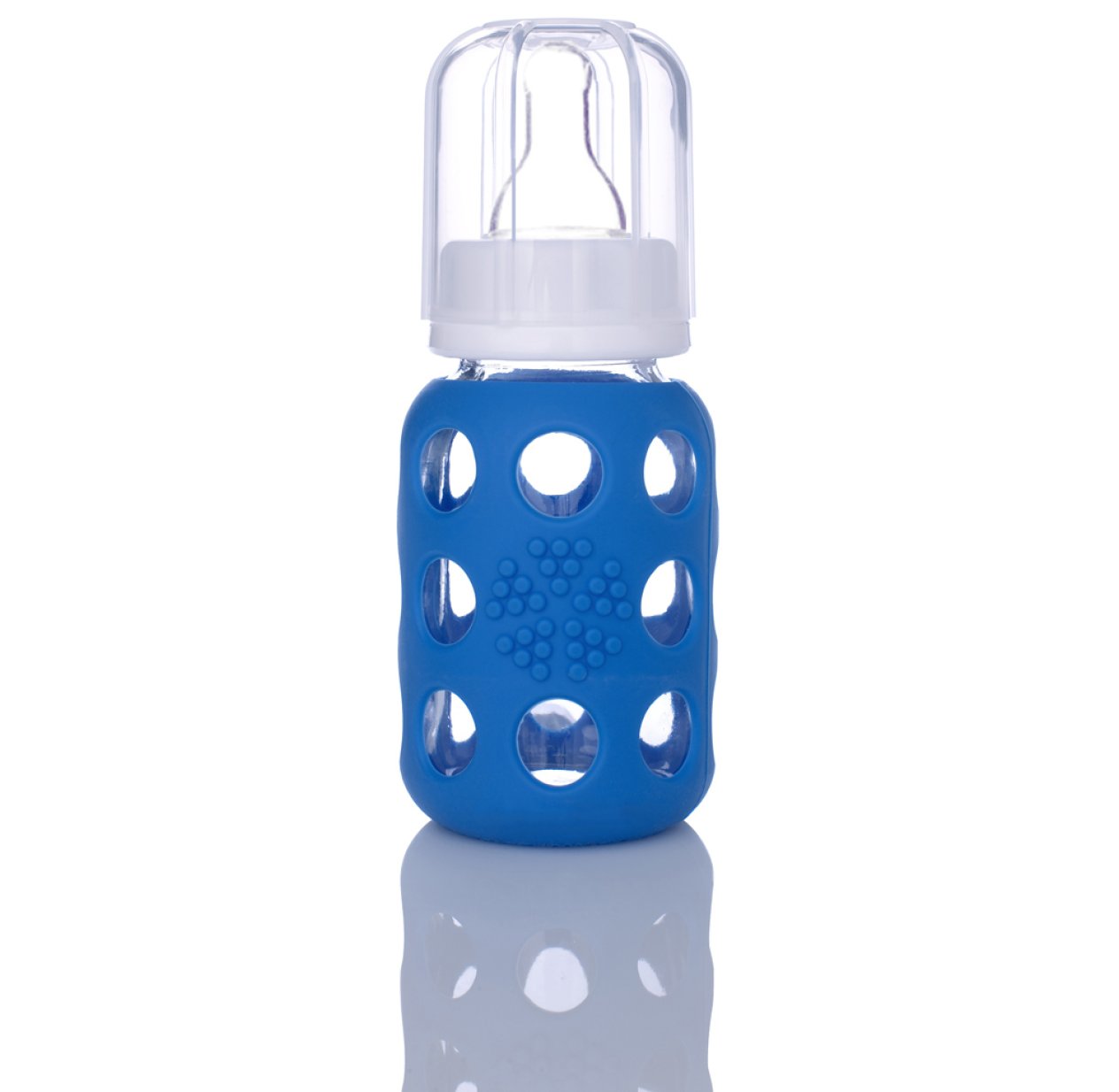 Biberon en verre Weego 120 ml - bleu océan